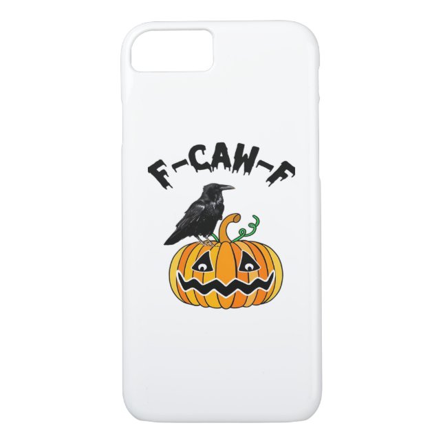 Funny Gothic Crow Humor F-Caw-F Essential Case-Mate iPhone Case (Back)