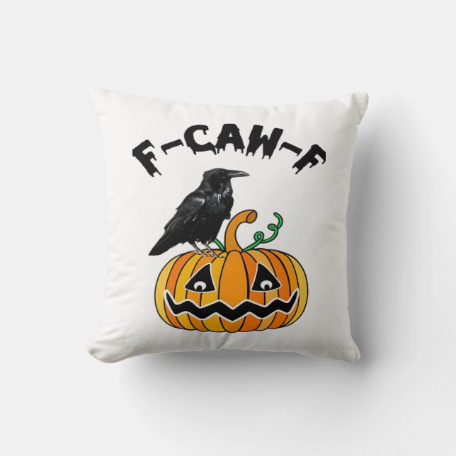 Funny Gothic Crow Humor F-Caw-F Essential Cushion (Front)