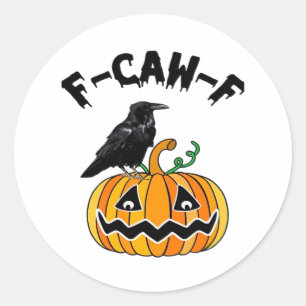 Funny Gothic Crow Humour F-Caw-F Essential Classic Round Sticker