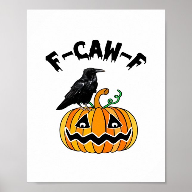 Funny Gothic Crow Humour F-Caw-F Essential Poster (Front)