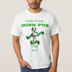 Funny gothic skull St Patrick's T-Shirt