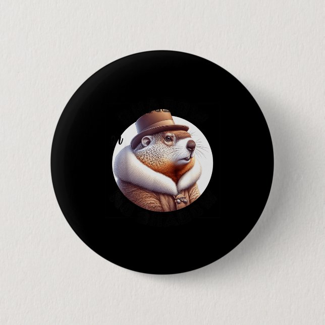 Funny Goundhog Graphic  6 Cm Round Badge (Front)