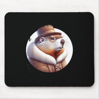 Funny Goundhog Graphic  Mouse Pad