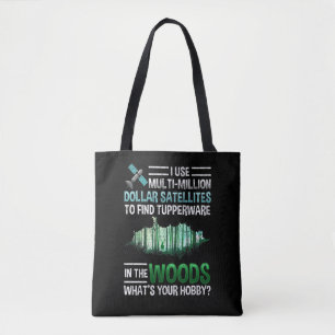 Funny GPS Geocache Wood Outdoor Geocaching Tote Bag