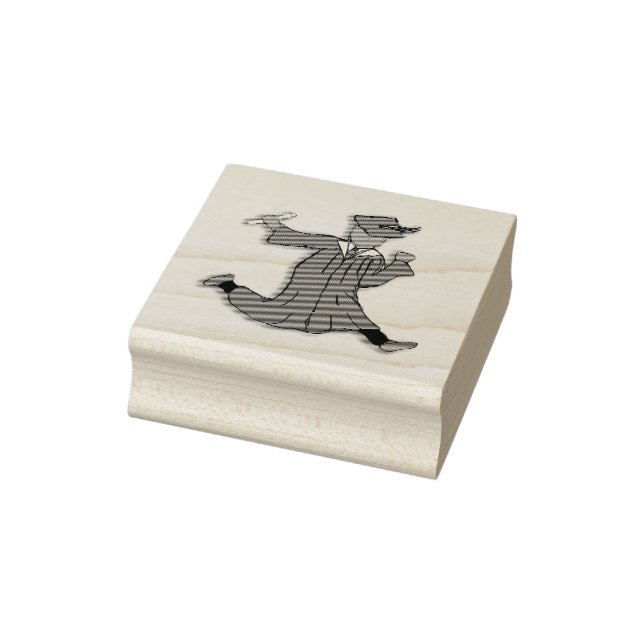 Funny Graduate Jumping or Dancing Rubber Stamp (Stamp)