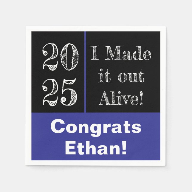 Funny Graduation 2025 Napkin (Front)