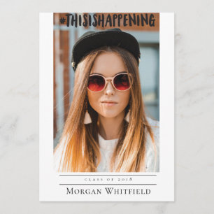 Funny Graduation Announcement Photo Card