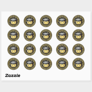 Funny Graduation Back To Sleep Classic Round Sticker