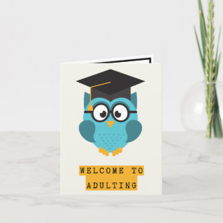 Funny Graduation Card Adulting humour