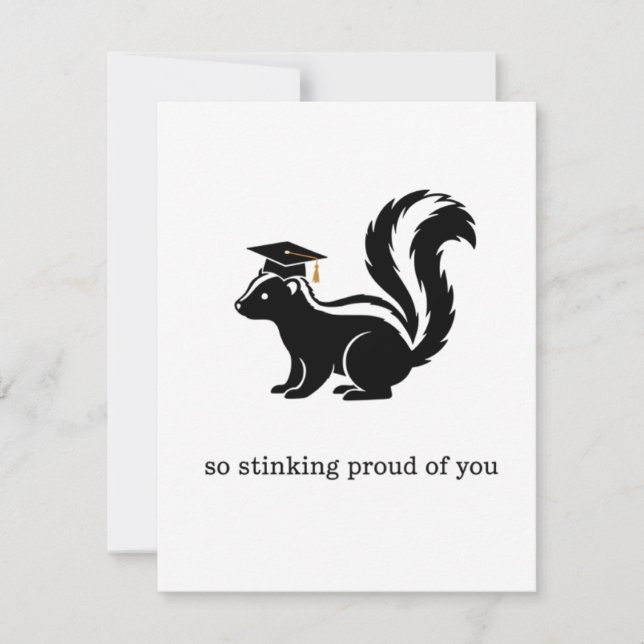 Funny Graduation Card So Stinking Proud of You (Front)