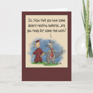 Funny Graduation Cards: Nesting Material Card