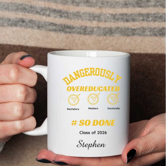 Funny Graduation degree gold and black Coffee Mug (Creator Uploaded)