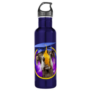 Funny Graduation Dog Wearing Hat 710 Ml Water Bottle