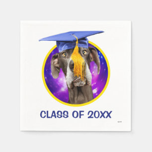 Funny Graduation Dog Wearing Hat Napkin