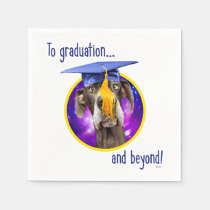 Funny Graduation Dog Wearing Hat Napkin