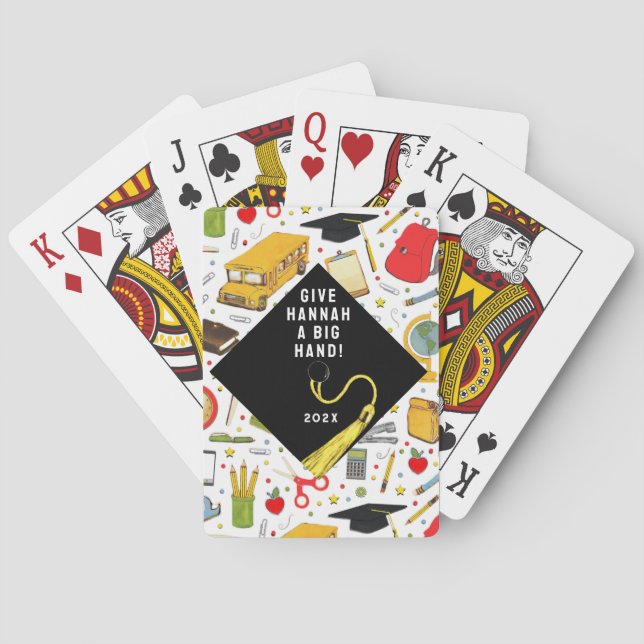 Funny Graduation Gift Playing Cards (Back)