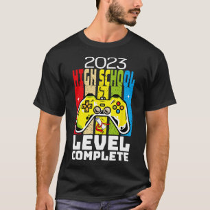 Funny Graduation High School Level Complete video T-Shirt
