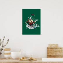 Funny Graduation Owl Finally Free Retro Cartoon