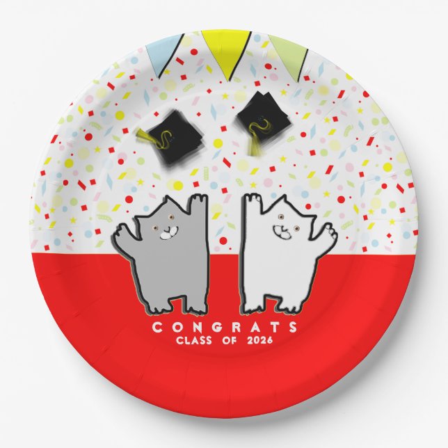 Funny Graduation Party Paper Plate (Front)