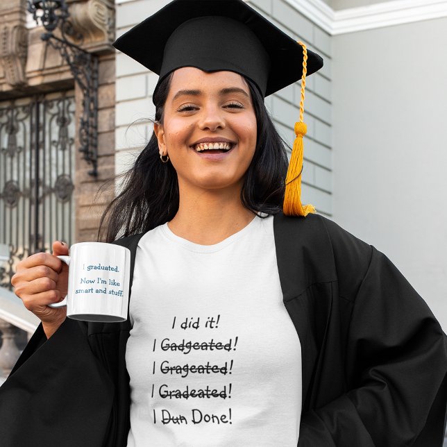 Funny Graduation Quote Humour Smart Graduate Grad Two-Tone Coffee Mug (Funny Graduation Quote Humor Smart Graduate Grad Two-Tone Coffee Mug)