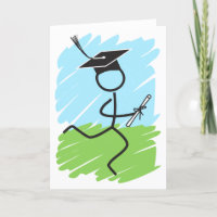 Funny Graduation Runner - Cross Country Track Card