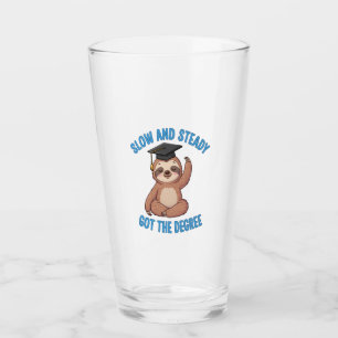 Funny Graduation Sloth Glass
