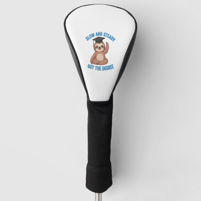 Funny Graduation Sloth Golf Head Cover (Front)