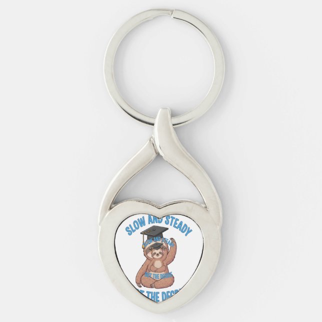Funny Graduation Sloth Key Ring (Front)