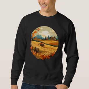 Funny Grain Field for Harvest Time for farming Lov Sweatshirt