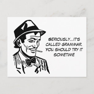 Funny Grammar Nazi Postcard