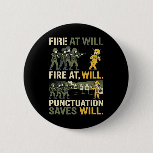 Funny Grammar Punctuation Humor English Teacher Sa 6 Cm Round Badge