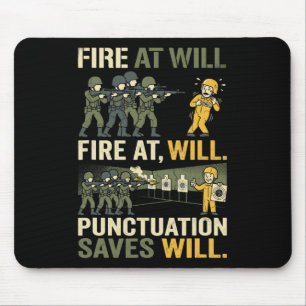 Funny Grammar Punctuation Humor English Teacher Sa Mouse Pad