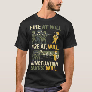 Funny Grammar Punctuation Humor English Teacher Sa T-Shirt