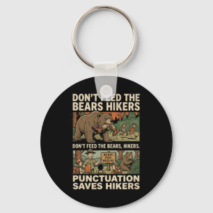 Funny Grammar Punctuation Saves Hikers English Tea Key Ring