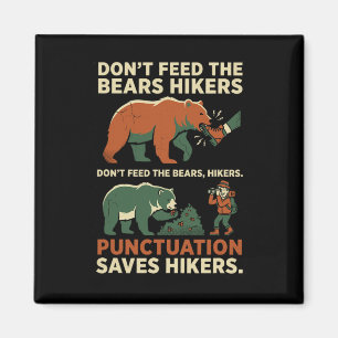Funny Grammar Punctuation Saves Hikers English Tea Magnet