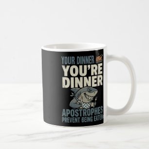 Funny Grammar Shark English Teacher Punctuation Hu Coffee Mug