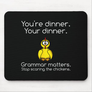 Funny Grammar - Stop Ing The Chickens Shirts Mouse Pad
