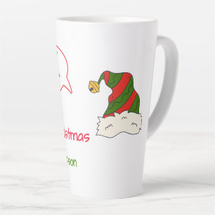 Funny Grandchild Photo in Xmas Hat Christmas Latte Mug