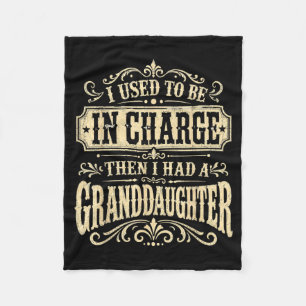 Funny Granddaughter Saying Retro Family Humour Fleece Blanket