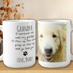 Funny Granddog Dog Grandpa Personalised Pet Photo Coffee Mug