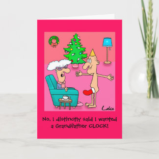 Funny Grandfather personalised Christmas card