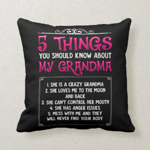Funny Grandkids Grandchildren Best Grandma Cushion