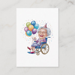 Funny Grandma Birthday Gift for Elderly Aunt Enclosure Card