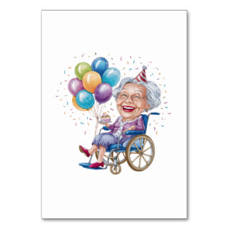 Funny Grandma Birthday Gift for Elderly Aunt Table Number
