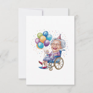 Funny Grandma Birthday Gift for Elderly Aunt Thank You Card