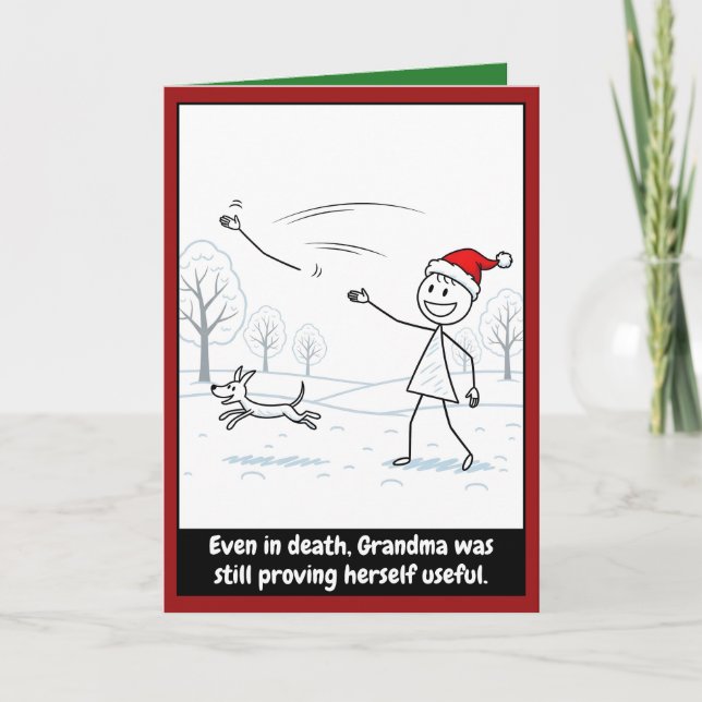 Funny Grandma Christmas Card (Front)