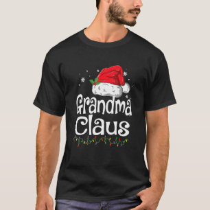 Funny Grandma Claus Christmas Pyjamas Santa T-Shirt