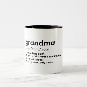 Funny Grandma Definition Two-Tone Coffee Mug