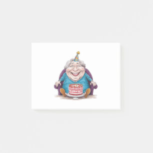 Funny Grandma Huge Cake & Cash Gift Post-it Notes
