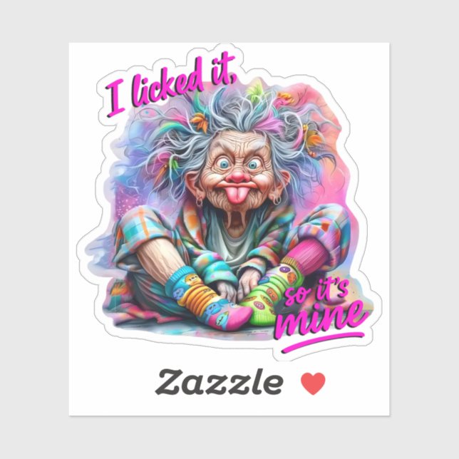 Funny Grandma “I Licked It, So It’s Mine” Retro (Sheet)